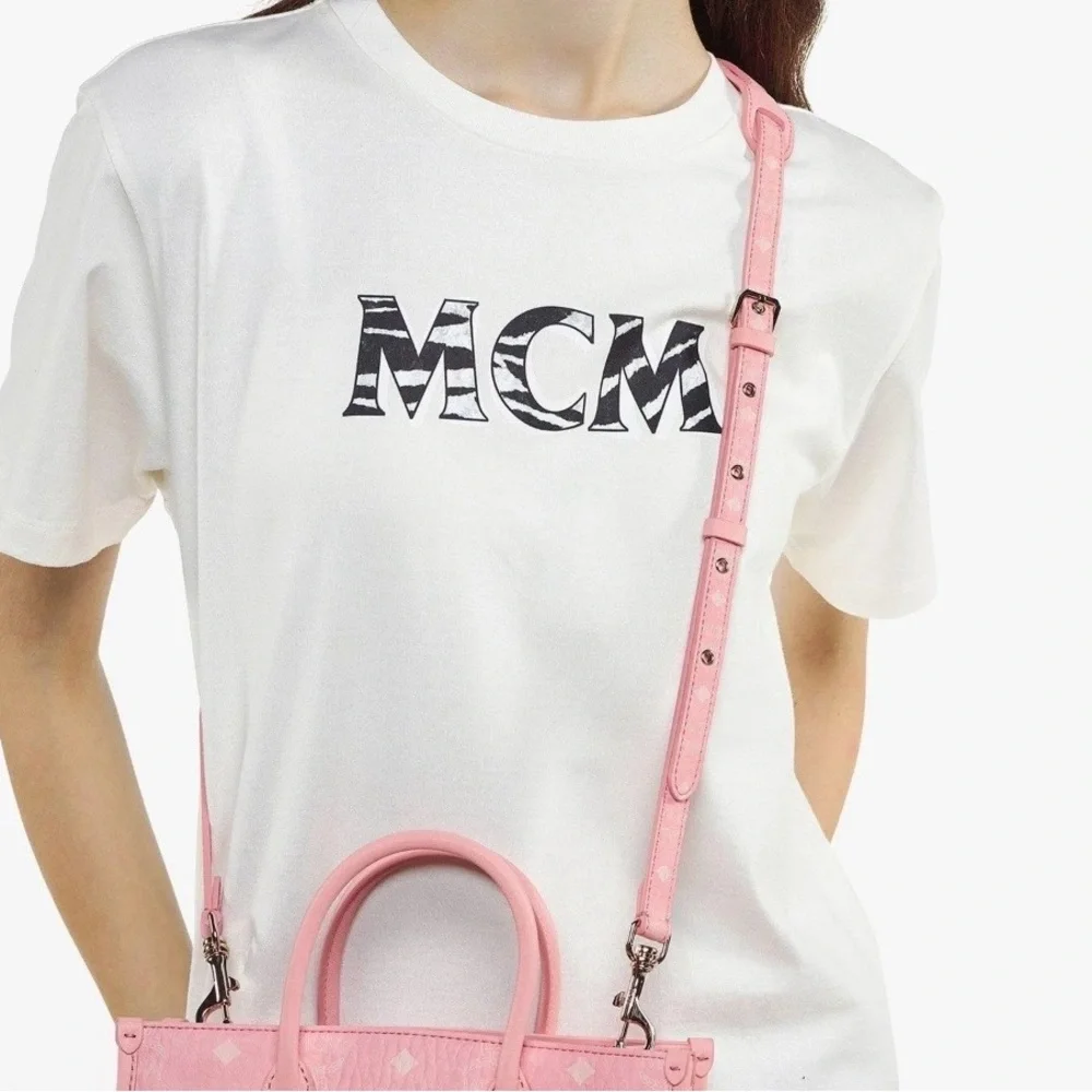 MCM Adjustable Aren Buckle Replacement Strap in Blossom Pink Visetos & dust bag - Picture 2 of 6